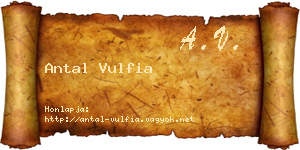 Antal Vulfia névjegykártya
